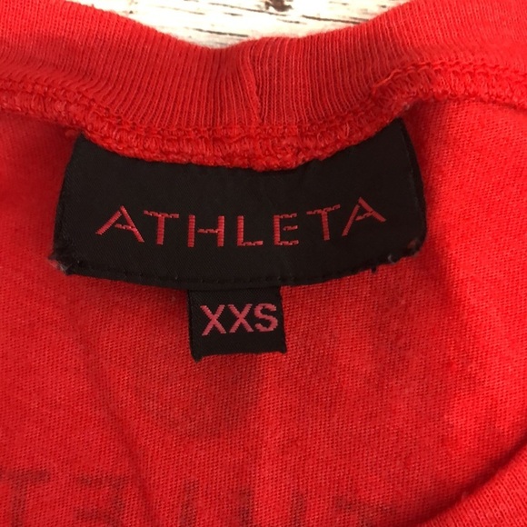 Athleta I ❤️ Sweat Red Short Sleeve Tee XXS - Picture 5 of 9